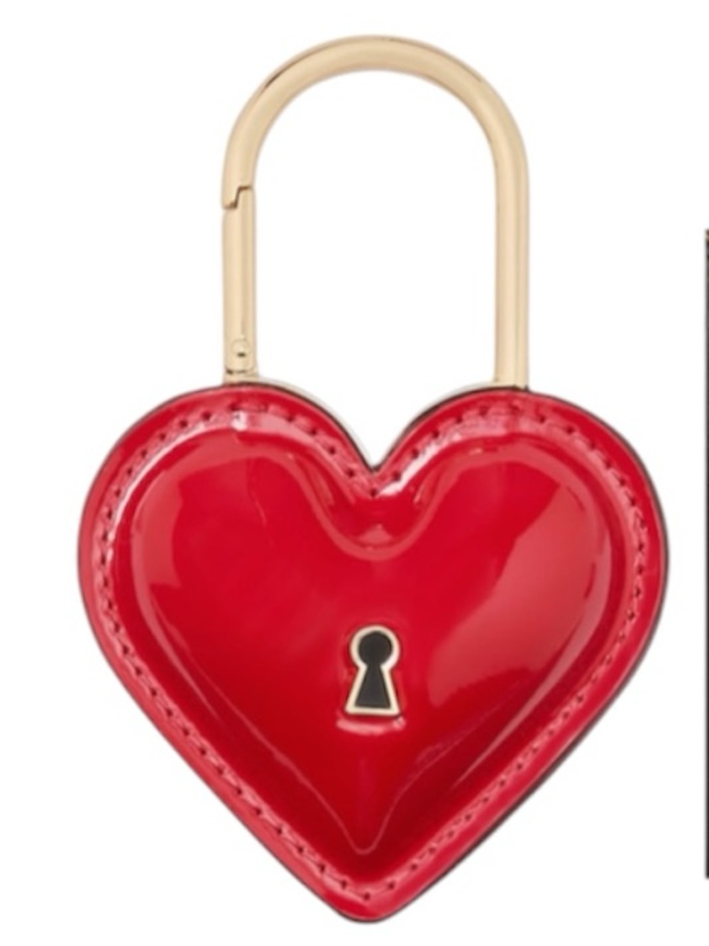 kate spade red patent leather heart bag charm
